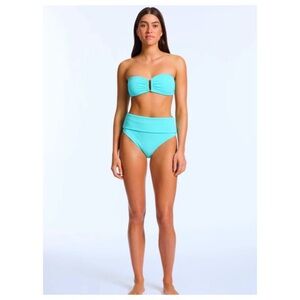 JETS Australia Bikini Set Turquoise Color Full Coverage New With Tags Size 6